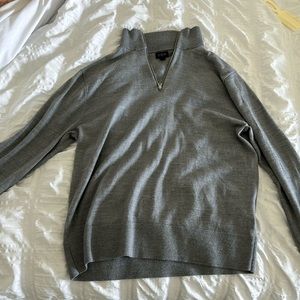 J. Crew Men’s Gray Quarterzip Sweater Size Medium